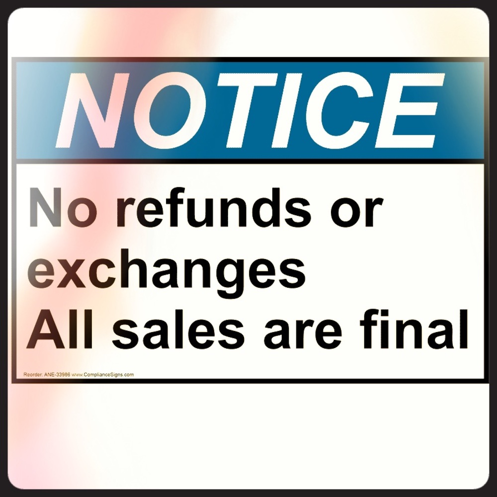 All sales are Final